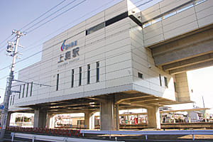 遠鉄西鹿島線高架工事が進む上島駅