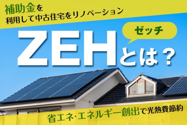 ZEH（ゼッチ）とは住宅でエネルギーを創り、住宅で消費するエネルギー≦住宅で創られるエネルギーにできる住宅のことです。ZEHの基準・メリット・中古住宅への適用・ZEH住宅への補助金について解説します。